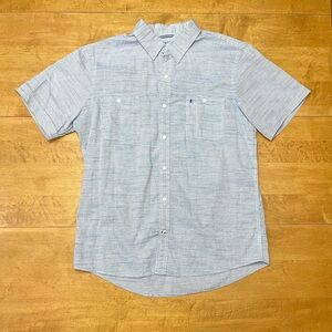 IZOD Saltwater Men’s Large Relaxed Fit Blue Button Up Shirt